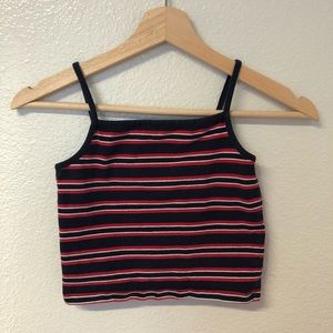 navy stipe tank top